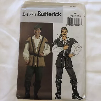 Men's Costume & Hat Sewing Pattern~Robin Hood (XLXXLXXXL) Butterick 4574 Uncut • $6.99