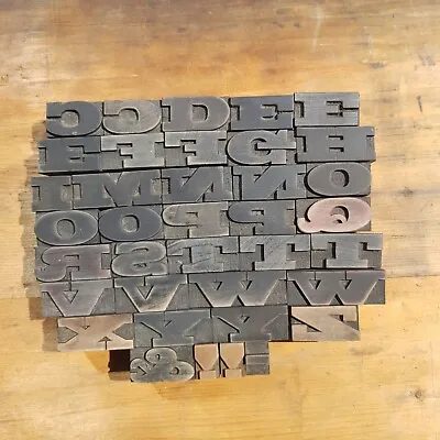 £2 • Buy WIDE FACED WOODEN LETTERPRESS PRINTING BLOCKS TYPE 17mm High. Choose Your Letter