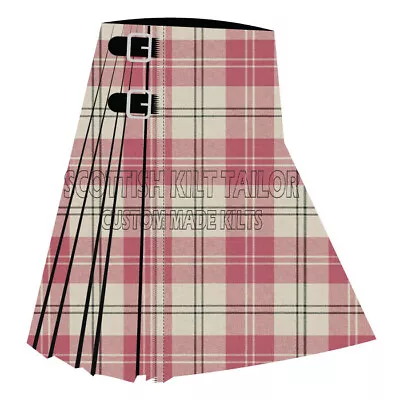 Traditional Handmade Ailsa Pink Tartan Kilt Custom Size Kilt For Men • $69