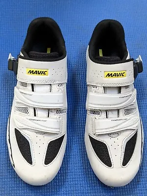MAVIC Ksyrium Elite Maxi Fit Wide Cycling Shoes White Unisex 38 2/3 US 7 Women • $49.99