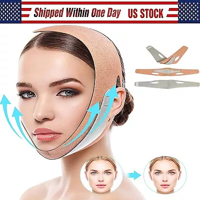 $4.99 • Buy V Face Shaper Lift Massager Slimming Mask Belt Anti Wrinkle Reduce Chin Bandage