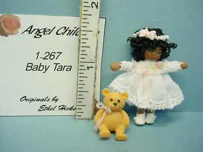 $38.99 • Buy  Miniature Ethel Hicks Doll   Baby Tara & Teddy Bear  #1-267 Handcrafted