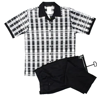 NWT - BAGAZIO Men's 2-PC SET BM1921 Black/White CASUAL WALKING SUIT - XL / 40x33 • $39.97