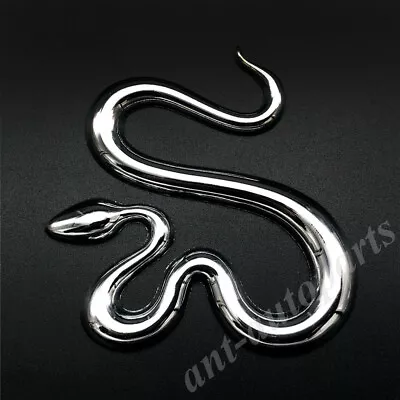 3D Chrome Metal Snake Car Auto Trunk Rear Side Emblem Badge Decal Stickers • $7.90