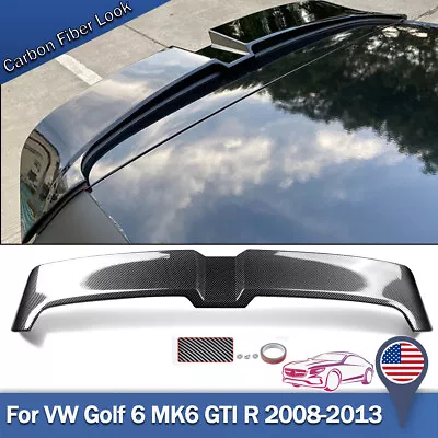 For VW Golf 6 MK6 GTI R 2008-2013 Carbon Fiber Look Rear Trunk Spoiler Wing Lip • $110.18