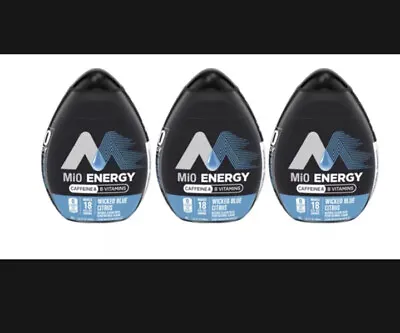 MiO ENERGY WICKED BLUE CITRUS Liquid Drink Water Enhancer 18 Serving X 3 Bottles • $20