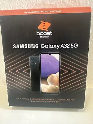 Boost Mobile Samsung Galaxy A32 5G 6.5  HD+ 64GB Prepaid Black • $109