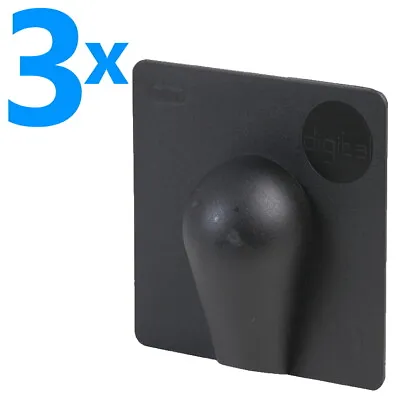 3x Black Brick Buster External Tidy Cap Indoor Outdoor Cable Hole Cover Plate • £5.79