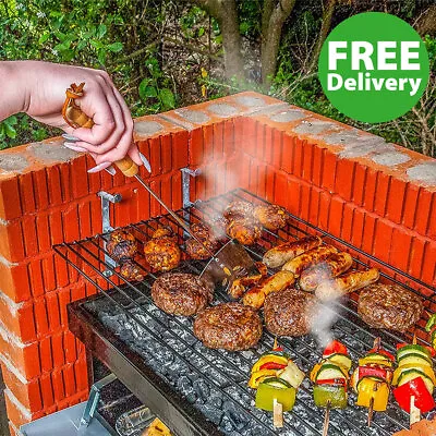 Built In Grill &Oven Brick Stone BBQ DIY Charcoal Outdoor Barbecue Garden Summer • £129.97