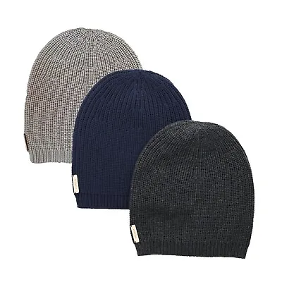 Coach Beanie Cap Hat Solid Merino Wool Knit Slouch Winter Hat 84309 MSRP $98 • $36.99