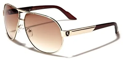 $11.99 • Buy Mens Aviator Sunglasses 53MM Contoured Curved Frame Driving Casual Khan 400UV