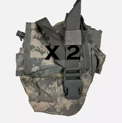 MILIITARY CANTEEN (2-PACK) COVER ACU MOLLE General Purpose Pouch • $17.99