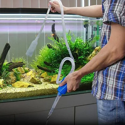 $5.07 • Buy Aquarium Fish Tank Gravel Vacuum Cleaning Cleaner Siphon Pump Water Filter TP LT