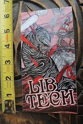 LIB TECH Snowboards Worm Monster Attack Space Alien Red Snowboarding STICKER • $13