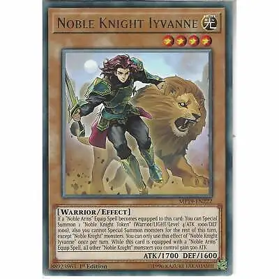 MP19-EN222 Noble Knight Iyvanne | 1st Edition | Rare Card | YuGiOh TCG Effect • £0.99