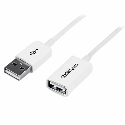$22 • Buy Star Tech 2m USB 2.0 Straight Extension Cable A To A Male To Female 480Mbps WHT