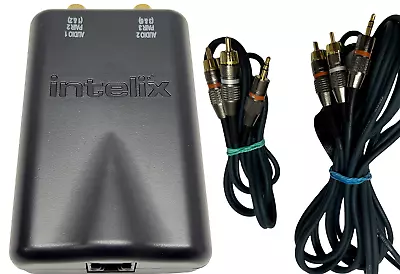 Intelix Avocat Cat5 Stereo Audio Modular Balun AVO-A2-F & 2 RCA To Aux Cords  • $25