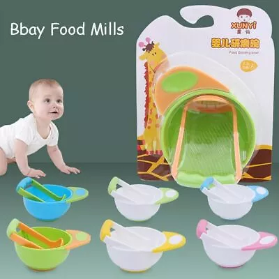 Tools Food Processor Bowls Manual Food Grinder Grinding Bowls Baby Food Mills • £7.22