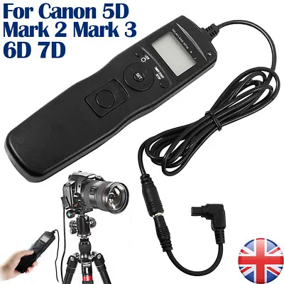Intervalometer Timer Remote Control For Canon 7D 6D 5D 50D 40D 30D Mark II New • £16.99