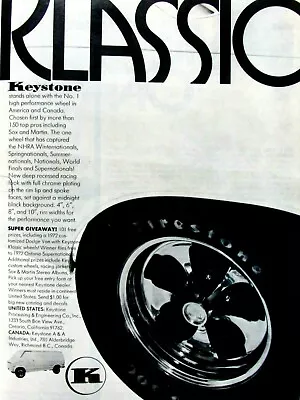 1972  Keystone Klassic Mag Wheels Vintage Original Print Ad 8.5 X 11  • $4.76