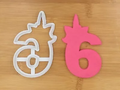 $7.20 • Buy Unicorn Number Six Digit 6  Cookie Cutter Biscuit Fondant Cake Mould 