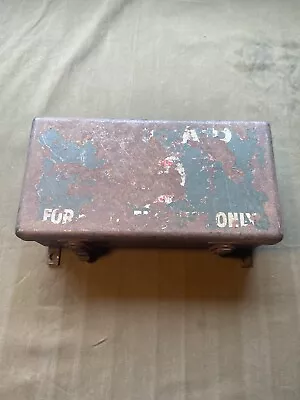 US Army Jeep First Aid Kit Metal Case No Contents • $10