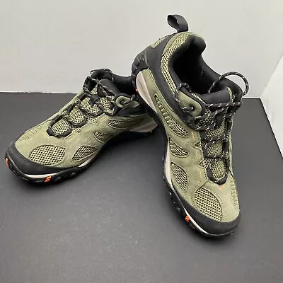 Merrell Size 9 YOKOTA 2 Men's Low Lace Up Hiking Shoes Taupe/Gray/Black USA • $42