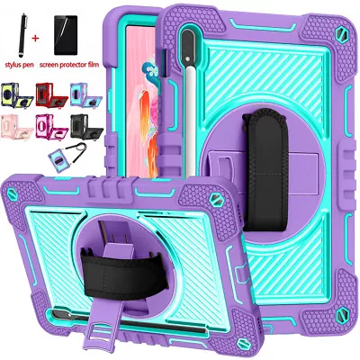 For Samsung Galaxy Tab A A7 A8 S7 FE S8 Tablet Shockproof Strap Stand Case Cover • $28.99