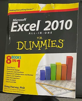 £8.50 • Buy Microsoft Excel 2010 All-in-one For Dummies (8 Books In 1) RRP £24.99