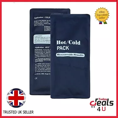 Gel Ice Pack For Sport Injury Reusable Hot & Cold Wrap Therapy Knee Pain Relief • £6.35