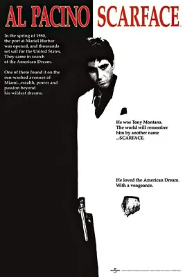 Scarface - Movie Poster (The American Dream - Regular Style) (Size: 24  X 36 ) • $12.99