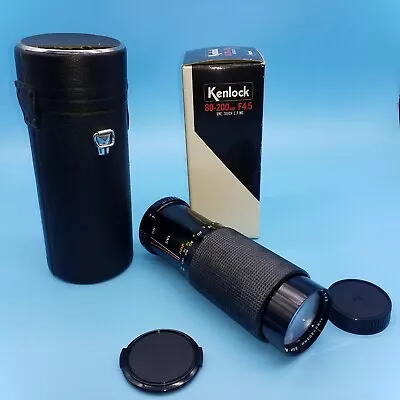 Kenlock Zoom Lens 80-200mm 1:4.5 Camera Lens Japan For Ricoh With Case And Box • £20