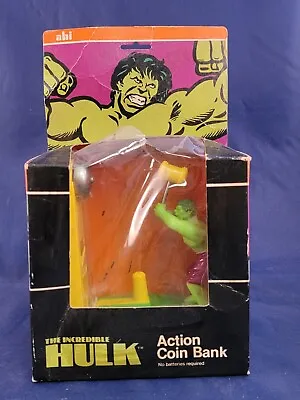 $99.99 • Buy Rare Vintage 1979 AHI The Incredible Hulk Action Coin Bank ( Azrak Hamway)