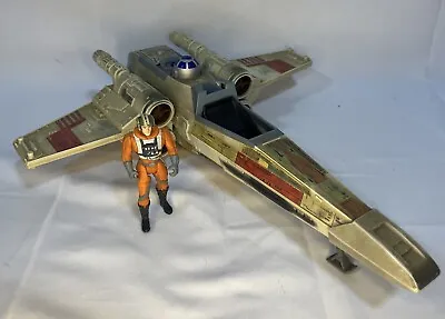 Star Wars 1995 POTF Electronic X-Wing Fighter & Pilot-Tested Sound Works✅ • $19.99
