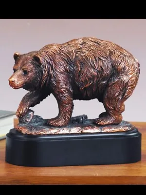 Wild Montana Grizzly Bear Copper/Bronze Statue Sculpture Art   Size: 7 W X 6 H • $79.50