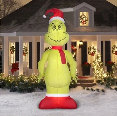 $189.99 • Buy The Grinch 10ft. Giant Fuzzy Plush Inflatable Christmas Airblown Holiday Decor