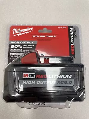 Milwaukee M18 RedLithium High Output XC6.0 Battery Pack - Black (48-11-1865) • $65