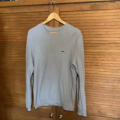Lacoste Knit Sweatshirt Jumper Size Men’s Large - Blue • £14.99