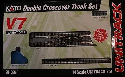 -New- Kato N Scale V7 Double Crossover Track Set 20-866-1 • $74.99