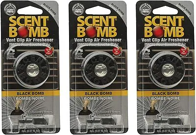 Scent Bomb Vent Clip Car Air Freshener Pack Of 3 • $9.49
