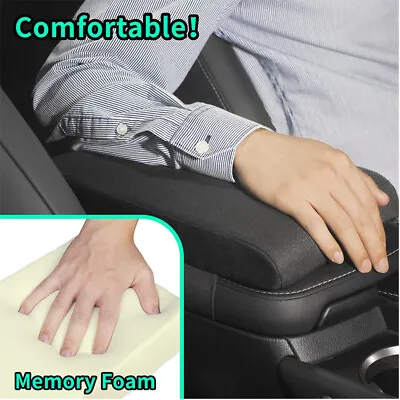 US Black Car Armrest Mat Center Console Protection Cushion Storage Box Cover Pad • $28.79