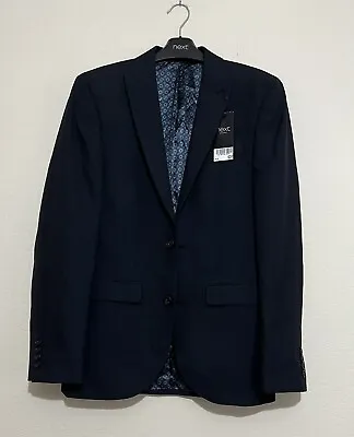 BNWT Mens Size 34R Slim Fit NEXT Smart Navy Jacket • £9