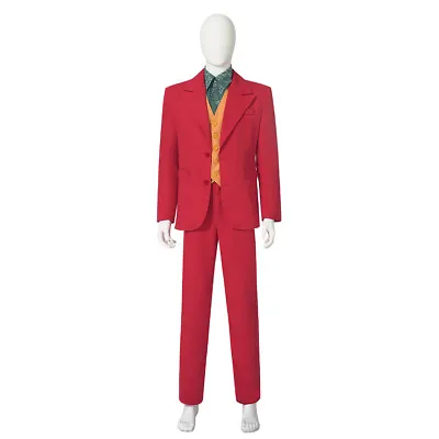 Joker Movie Red Suit Full Set Uniform Halloween Cosplay Costume • $246.04