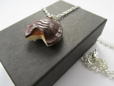 Unusual Fun Novelty Fimo Jaffa Orange Cake Biscuit Chain Necklace - Handmade  • £4.59