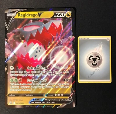 $0.99 • Buy Regidrago V SWSH281 Black Star Promo JUMBO Pokemon Card Oversized