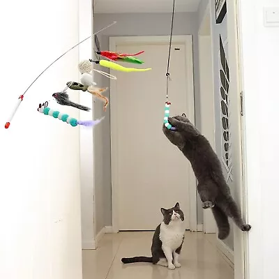 9 Pcs Self-Play Hanging Door Cat Toys For Indoor Cats Adult Kitten Toys Cat Nip • £7.99