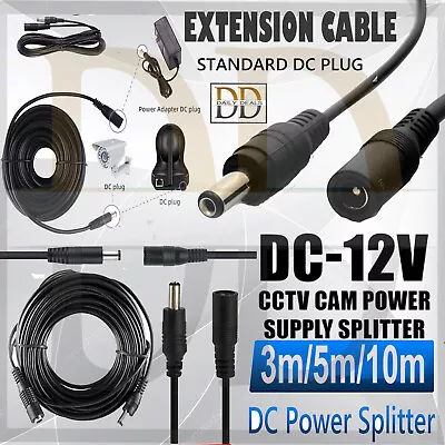 £0.99 • Buy 12v Dc Power Supply Extension Male To Female Cable Cord Cctv Camera/dvr Lead Lot