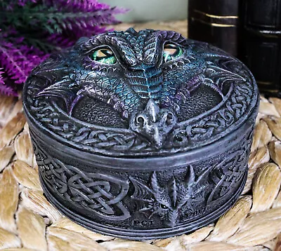 Novelty Rolling Eye Fantasy Dragon Resin Trinket Box Collectible Figurine • $26.99