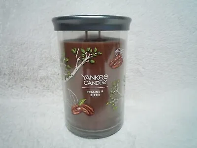 $29.99 • Buy YANKEE CANDLE ~ PRALINE & BIRCH ~ 2 WICK SCENTED CANDLE W/LID ~ 20 OZ. ~ NEW