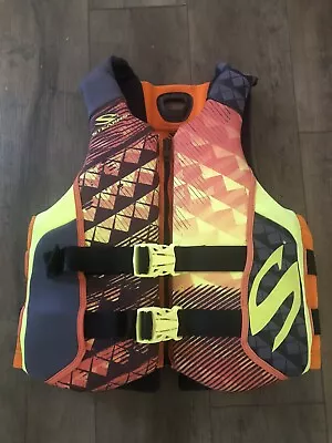 Stearns Adult Life Jacket Wakeboard Ski Vest Mens M Medium USCG Neoprene Orange • $32.99